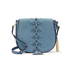 Vince Camuto Flap Tassel Crossbody Bag - Blue Heaven Good Used Condition